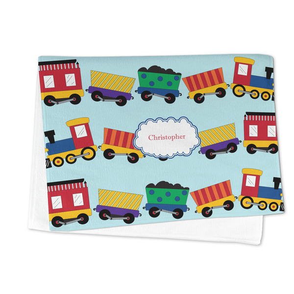 Trains Microfiber Dish Towel - FOLDED HALF