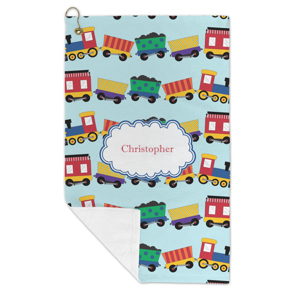 Trains Microfiber Golf Towels - FOLD