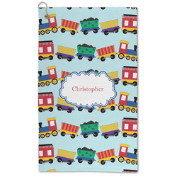 Trains Microfiber Golf Towel (Personalized)