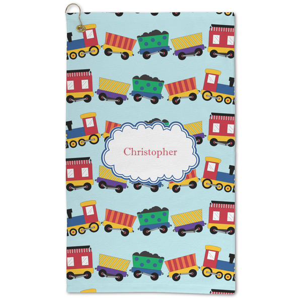 Custom Trains Microfiber Golf Towel (Personalized)