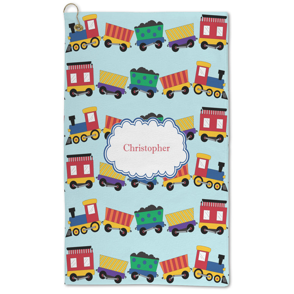Custom Trains Microfiber Golf Towel (Personalized)