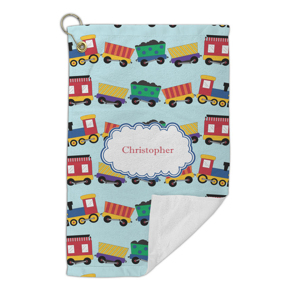 Trains Microfiber Golf Towels Small - FRONT FOLDED