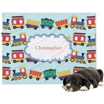 Trains Dog Blanket - Large (Personalized)