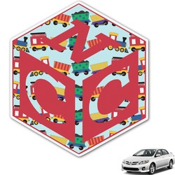 Trains Monogram Car Decal (Personalized)