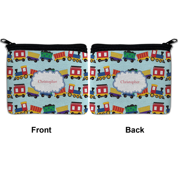 Trains Neoprene Coin Purse - Front & Back (APPROVAL)