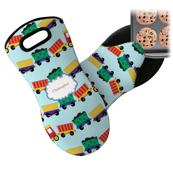 Trains Neoprene Oven Mitt