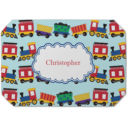 Trains Dining Table Mat - Octagon (Single-Sided) w/ Name or Text
