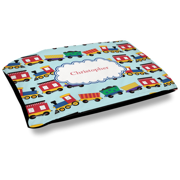Custom Trains Outdoor Dog Bed - Large (Personalized)