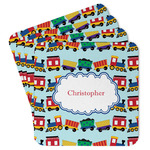 Trains Paper Coasters w/ Name or Text