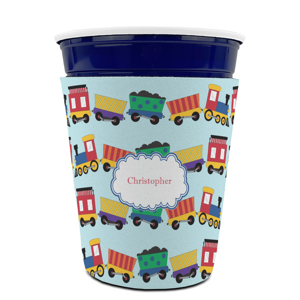Trains Party Cup Sleeves - without bottom - FRONT (on cup)