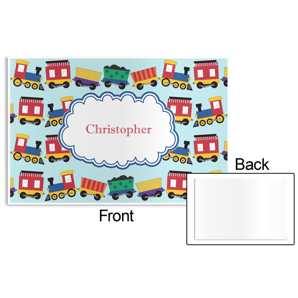 Trains Disposable Paper Placemat - Front & Back