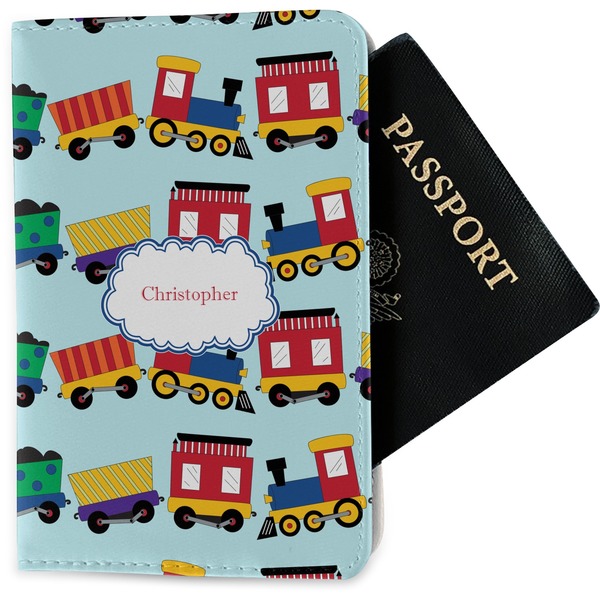 Custom Trains Passport Holder - Fabric (Personalized)