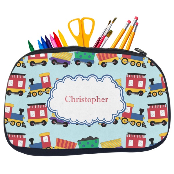 Trains Pencil / School Supplies Bags - Medium