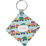 Trains Diamond Plastic Keychain w/ Name or Text
