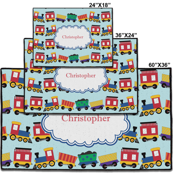 Trains Personalized Door Mat - Group Parent IMF