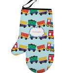 Trains Left Oven Mitt (Personalized)