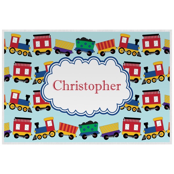 Custom Trains Laminated Placemat w/ Name or Text