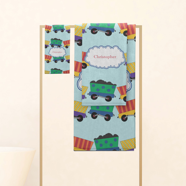 Trains Personalized Towel Set