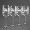 Trains Personalized Wine Glasses (Set of 4)
