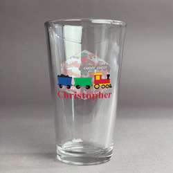 Trains Pint Glass - Full Color Logo (Personalized)
