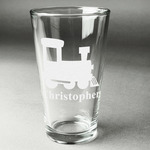 Trains Pint Glass - Engraved (Personalized)