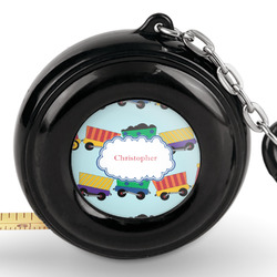 Trains Pocket Tape Measure - 6 Ft w/ Carabiner Clip (Personalized)