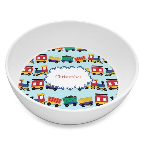 Custom Trains Melamine Bowl - 8 oz (Personalized)