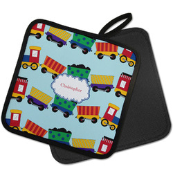 Trains Pot Holder w/ Name or Text