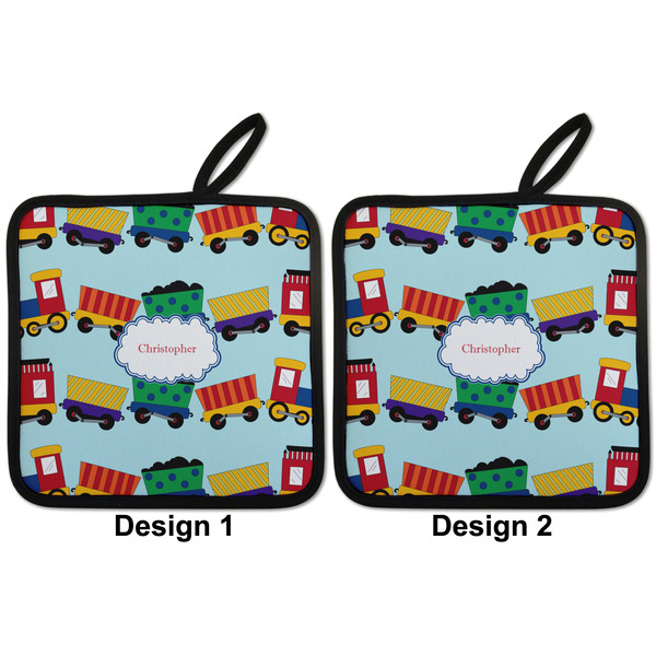 Trains Pot Holders - Set of 2 APPROVAL