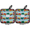 Trains Pot Holders - Set of 2 APPROVAL