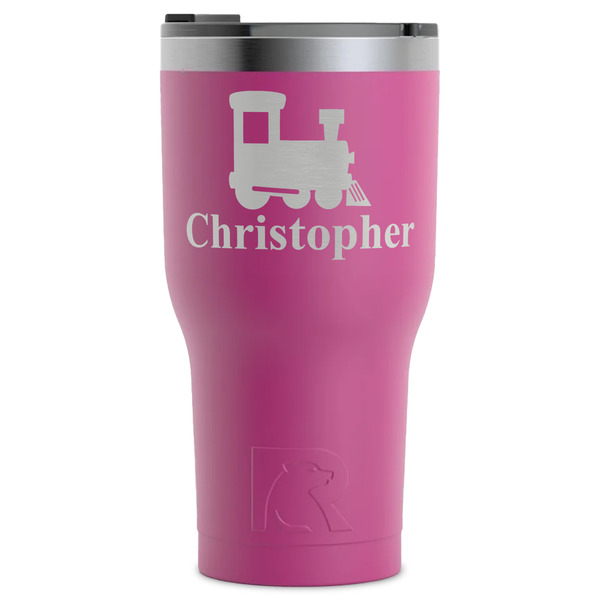Custom Trains RTIC Tumbler - Magenta - Laser Engraved - Single-Sided (Personalized)