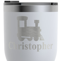 Trains RTIC Tumbler - White - Engraved Front & Back (Personalized)