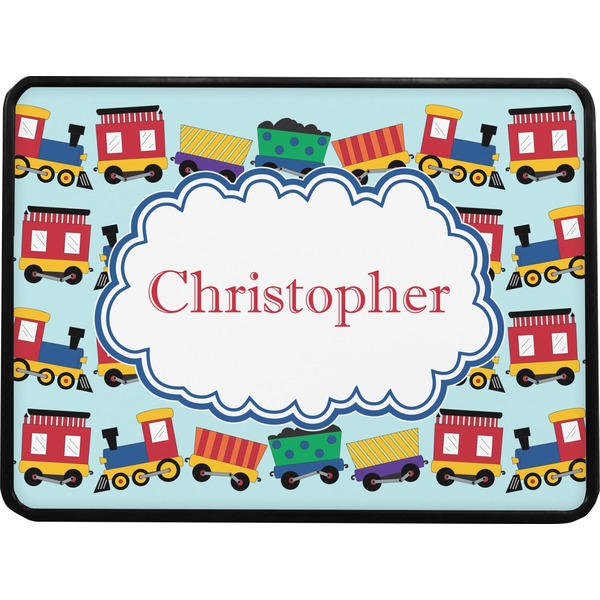 Trains Rectangular Trailer Hitch Cover (Personalized)