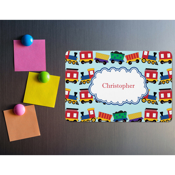 Trains Rectangular Fridge Magnet - LIFESTYLE