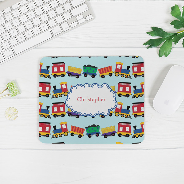 Trains Rectangular Mouse Pad - LIFESTYLE 2