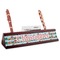 Trains Red Mahogany Nameplates with Business Card Holder - Angle