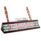 Trains Red Mahogany Nameplate with Business Card Holder (Personalized)