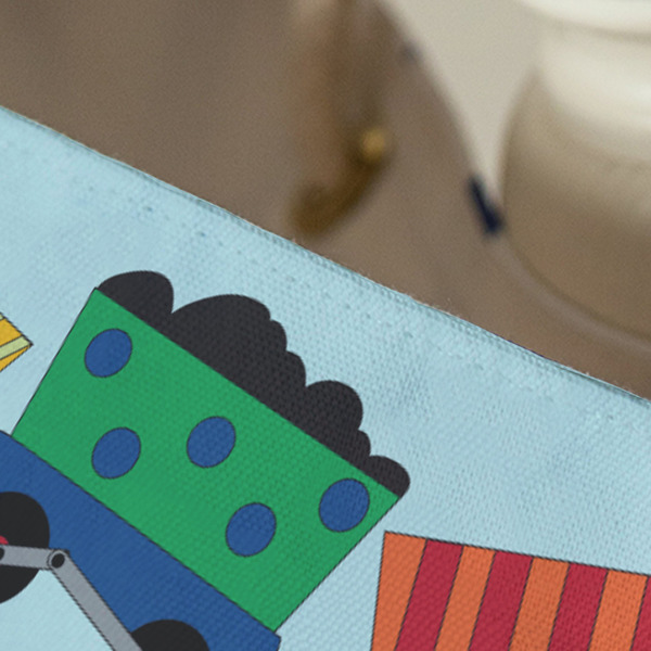 Trains Large Rope Tote - Close Up View