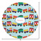 Trains Round Area Rug - Size