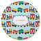 Trains Round Rubber Backed Coaster (Personalized)