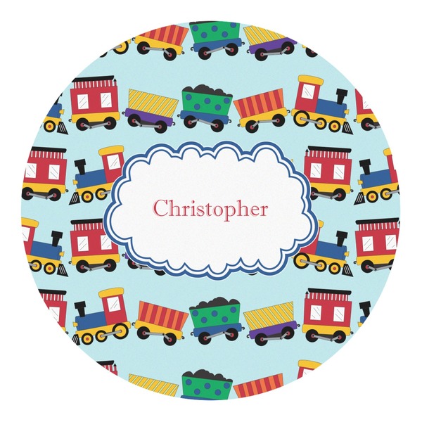 Custom Trains Round Decal (Personalized)