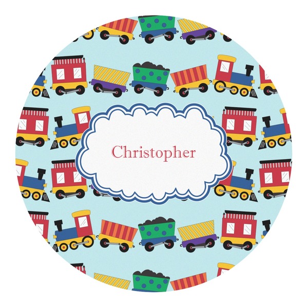 Custom Trains Round Decal (Personalized)