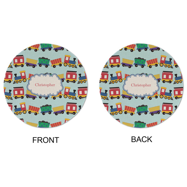 Trains Round Linen Placemats - APPROVAL (double sided)