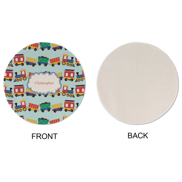 Trains Round Linen Placemats - APPROVAL (single sided)