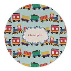 Trains Round Linen Placemat (Personalized)