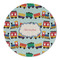 Trains Round Linen Placemat (Personalized)