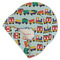Trains Round Linen Placemats - MAIN (Double-Sided)