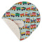 Trains Round Linen Placemats - MAIN (Single Sided)