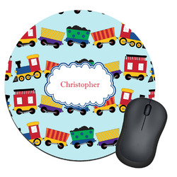 Trains Round Mouse Pad (Personalized)