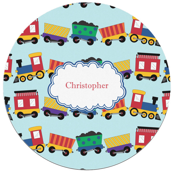 Trains Round Mousepad - APPROVAL